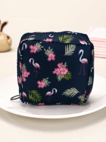 O geantă de depozitare pentru șervețele igienice și cosmetice cu imprimeu dulce și drăguț, cu plante și animale, portabilă, potrivită pentru decorarea casei de toamnă, depozitare pentru călătorii, geantă de machiaj, depozitare pentru vacanțe, geantă de depozitare pentru cosmetice de mare capacitate - Multicolor - Vizualizare 13