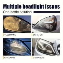 10.14盎司车灯除黄增亮抛光剂 | 汽车大灯氧化和模糊修复套装 - 增亮、提高透明度、防止开裂 - 家用汽车大灯修复和保养套装 - TAE-004 - 查看 4