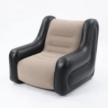 折叠懒人沙发，加厚折叠充气躺椅，紧凑型游戏躺椅，休闲床/睡眠气垫长凳 - 彩色 - 查看 3