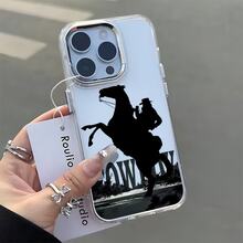 Revista Silhouette Cowboy Dise?o de impresión,Protector Transparente de Alta Calidad para Celular - Funda Anti-Caídas de TPU para Multi-Modelos (OPPO, Redmi, , ) - Ideal para San Valentín y Halloween - transparente - Ver 6