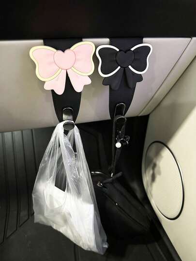 1个蝴蝶形汽车挂钩，创意汽车挂件，前排乘客内饰装饰，多功能收纳挂钩