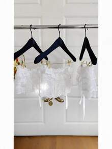 1件装女士蕾丝臀裙蕾丝下摆衬里裙摆可叠穿吊带迷你裙 - 多款式 - 查看 8