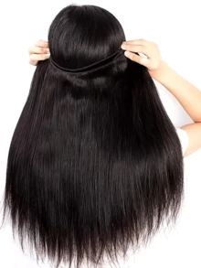 #613 # 1B Tóc thẳng tự nhiên, bó 2 lọn (18-30 inch), dệt đôi, phù hợp cho phụ nữ mọi chủng tộc, đa dạng kiểu tóc | Bó tóc thời trang | Tóc chất lượng cao - Nhiều màu - View 6