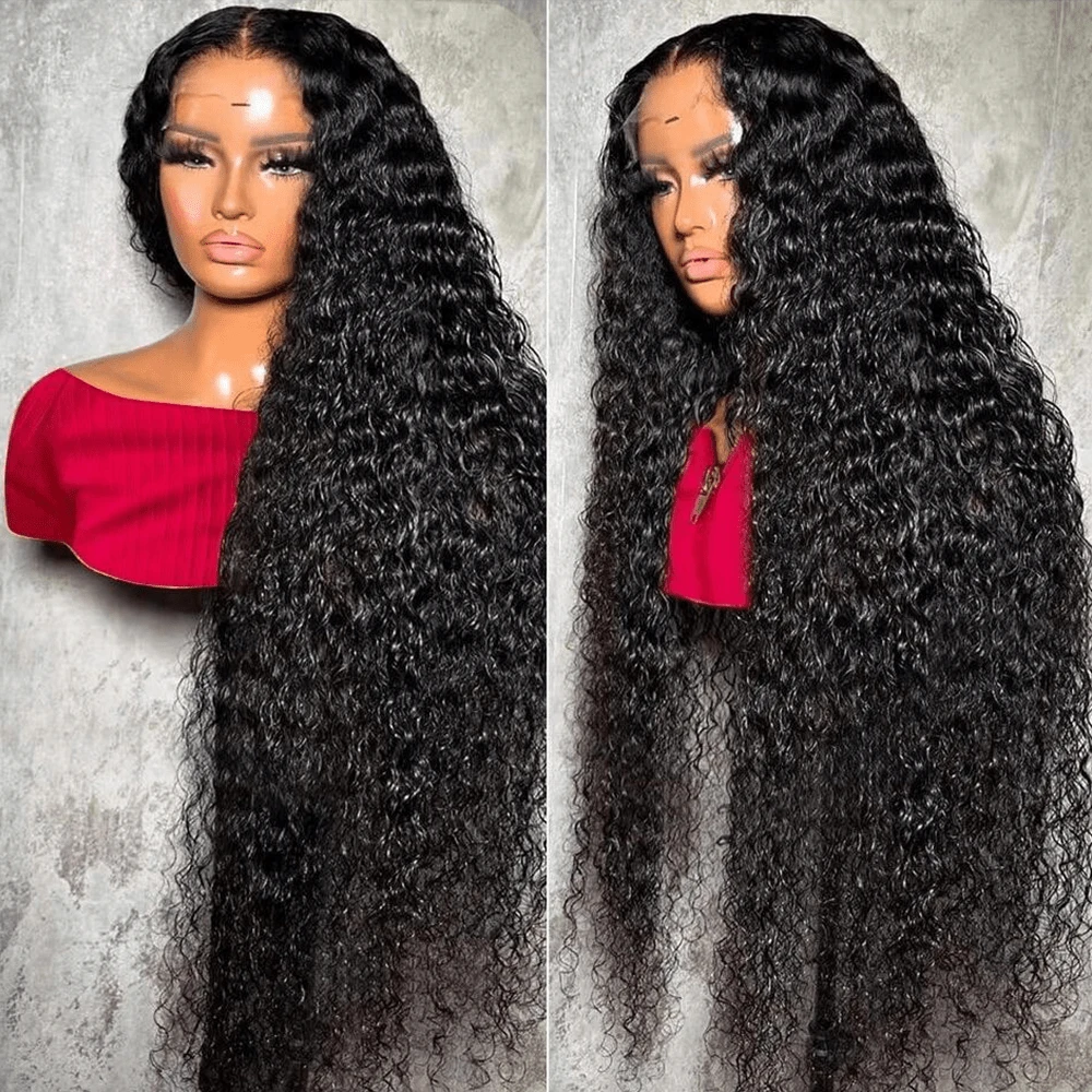 bling hair 42 Inch Pre Plucked 13x6 Jerry Curly Lace Front Human Hair Wigs Wear And Go Deep Wave Human Hair Lace Front Glueless Wigs Human Hair For Women 200% Density Deep Curly Lace Front Wigs Human Hair Pre Plucked With Baby Hair 13x6 13x4 4x4 Lace Front Wigs Human Hair Wigs Everyday Party Use Needed Long Black Wig Versatile Hairpiece Sleek Hairstyle Realistic Hairpiece Beauty Accessory Beginner Friendly For Sports, Vacation, Halloween, Christmas, Festivals, Proms, Outdoor, Cosplay, Campus, School, Beach, Wedding, Camping, Holiday, Summer Outfits, Charming, Elegant, Casual, Y2K Fashion, SS25 Styles, For Daily Use - Natural Black - Xem 1