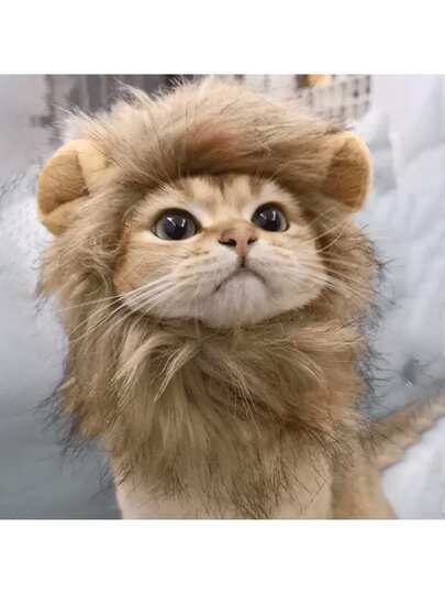 Pet Cat Dog Lion Wig Headpiece Rabbit Ear Funny Headband Costume Accessories For Halloween Dress Up