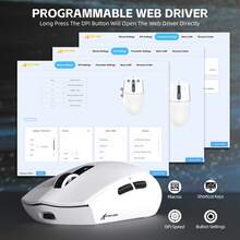 Chuột chơi game không dây ATTACK SHARK G3PRO kèm đế sạc RGB, kết nối có dây 2.4G/USB-C/Bluetooth, cảm biến quang PAW3311, tốc độ phản hồi 1K, DPI có thể điều chỉnh 25K, pin 500mAh, trọng lượng siêu nhẹ 59g. - Nhiều màu - Xem 10