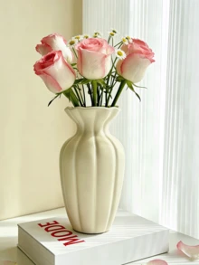 Eine elegante Vintage Vase. Sie kann als Blumencontainer im Wohnzimmer verwendet werden, auf einem Gestell für getrocknete Blumen als moderne Dekoration platziert oder als Mittelpunkt auf dem Esstisch. Sie kann frische oder künstliche Blumen aufnehmen und ist eine ideale Dekoration für Couchtische, Schreibtische und Wohnzimmer. Geeignet für Raumdekoration, Heimdekoration und Herbstdekoration. Vase - Verschiedenfarbig - Übersicht 12