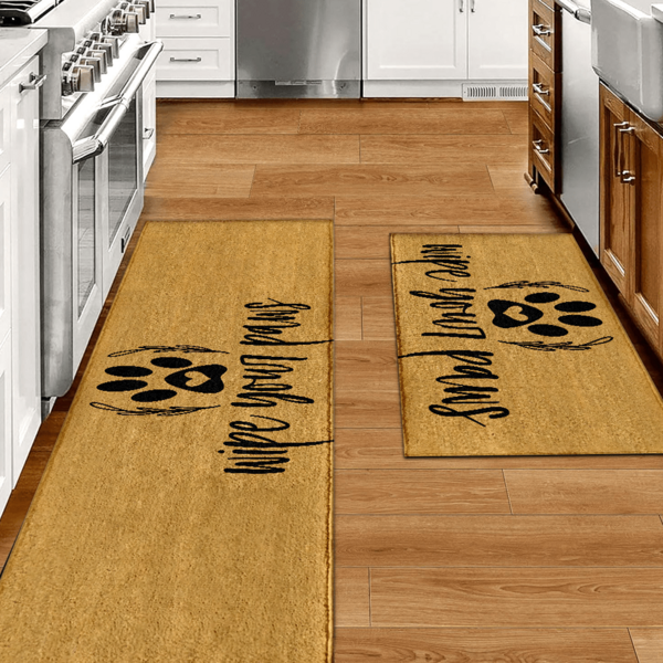 1 قطعة سجادة مطبوعة بموضوع الكلب، سجادة صوفية اصطناعية - عالية الامتصاص، سهلة التنظيف، مناسبة لديكور المنزل، المزرعة، المدخل، الداخلي، الغرفة، المطبخ، غرفة الطعام، المكتب الصغير/المنزلي، البالوعة، غرفة الغسيل، حصيرة الباب، حصيرة المطبخ، حصيرة مانعة للانزلاق