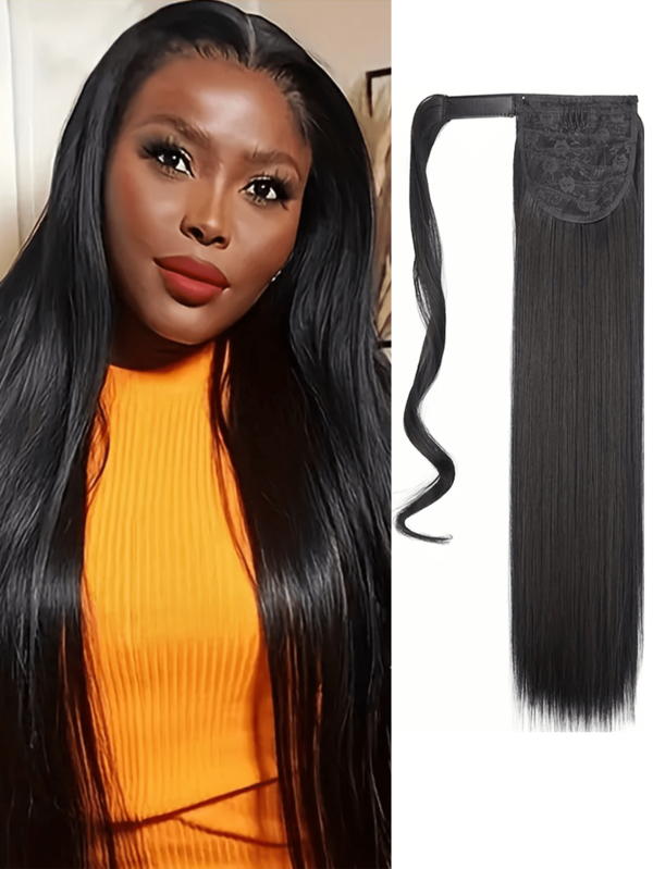 Human Hair Bun Extensions, Straight, Easy To Wear, Suitable For Parties Or Daily Use. #613, #1B, Multiple Colors Available, Fit For Various Occasions
