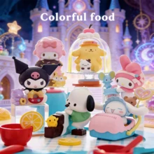 MINISO Sanrio Cartoon Character Colorful Food Themed Mystery Box Toy Figurine, Anime Desk Decor, Handmade, Holiday/Birthday Gift (Random 1pc) - Multicolor - View 3