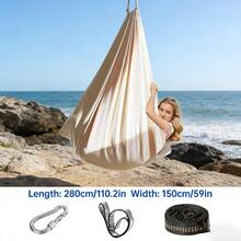 360度旋转吊床，尺寸59*110英寸，弹性材质，含配件，适合瑜伽、露营和野餐，多种颜色可选，露营装备 - 多色 - 查看 9