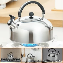 Lislark 3L Stainless Steel Tea Kettle - Large Capacity, Whistling Pot For Induction & Gas Stoves, Perfect For Home And Restaurant Use - Silver - View 1