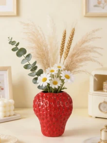 1 szt. żywiczna doniczka na truskawki, ręcznie robiona sztuczna truskawka do użytku wewnątrz i na zewnątrz, materiał żywiczny, prezent do wystroju domu w stylu boho, prezent urodzinowy/z okazji ukończenia szkoły - Wielokolorowe - Zobacz 14