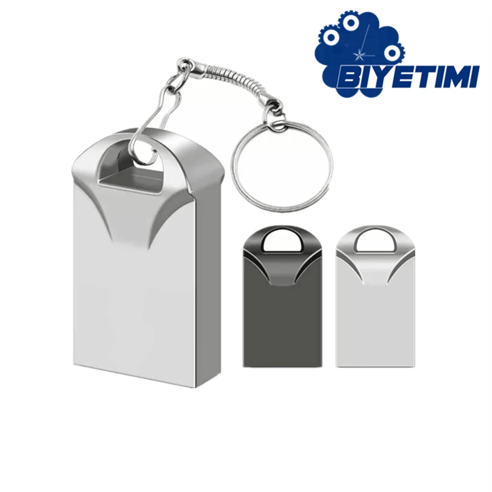 Biyetimi 128GB 超迷你金属U盘，128GB 高速 USB 2.0 闪存盘，64GB - 銀色 - 查看 1