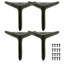 kumlioon 4 piezas Patas de mueble de metal dorado de 6 pulgadas, pies de mueble triangulares de alta resistencia, patas de repuesto modernas para bricolaje, adecuadas para gabinetes, sofás, sillas - Multicolor - Ver 9