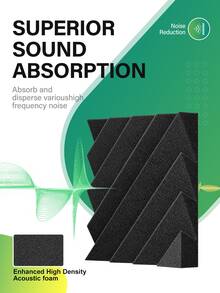 OSITE SKY 12 miếng - Xốp cách âm (12x12x2 inch) Tấm cách âm rãnh kim cương | Giãn nở nhanh, dễ lắp đặt | Miếng dán tường trang trí nhà/văn phòng - 12 chiếc (Kèm băng dính) - Xem 6