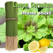 22cm Lemongrass Incense Sticks, Natural Fragrance, Light And Non-Irritating Scent, Suitable For Home, Office, Reading Scenarios, Versatile Aromatherapy - Lemon Geranium Incense - View 1