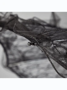 Polyester Fabric With Floral And Leaf Prints - Multicolor - View 10