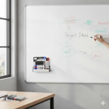 Marcador para pizarra blanca, disponible en varias especificaciones, color negro, marcador de agua, borrable. Ideal para oficina, estudio, enseñanza y uso doméstico. - 4 bolígrafos - Ver 4