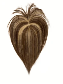 女士刘海发夹式假发，真人发丝，8x12网状底，30克，自然无痕轻盈，可增加发量以替换假发片 - S4/27 - 查看 3