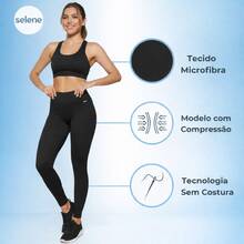 SELENE Women's Thick Leggings Without Transparency Basic Fitness Selene Seamless Gym Leg 20985 - Navy Blue - View 4