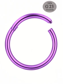 CIZME 1pc G23 Titanium Hinged Segment Ring, Titanium Nose Ring 20G 16G 14G, Diameter 5mm To 12mm, Suitable For Cartilage, Helix, Tragus, Inner Conch, Rook And Septum Piercing, Body Piercing Jewelry - Titanium Hinged - View 19