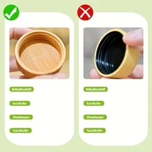 SAEIV Square Spice Jars Set [12/24/35 Pieces] With Bamboo Lid, 120ml Spice Jars With Labels, Spice Shaker Spice Jars Spice Container With Funnel, Empty Stickers, Cleaning Brush, Sieve - 2 Square Bottles With Bamboo Lids - View 3