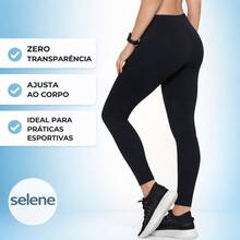 SELENE Basic Fitness Leggings Selene Seamless 20985 - Black - View 3