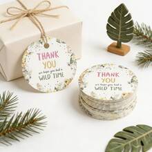 10/50/100Pcs The Thank-You Card Label With The Theme Of "Wild Time" Is Very Suitable For Use As A Party Gift Or Gift Packaging Label - Multicolor - View 8