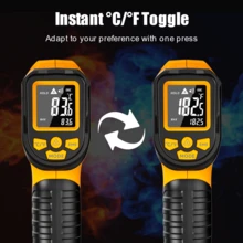 NJTY JD-10 Handheld Digital Infrared Thermometer, Non-Contact Laser Temperature Gun, -50°C To 800°C Industrial Temperature Tester, High Temperature Meter, ABS Material, Digital Display, Battery Powered, 0.1°C Accuracy, Batteries Not Included - Multicolor - View 10