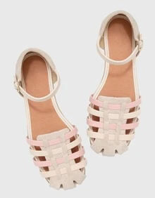 Women Flat Sandals - Màu be - Xem 2