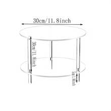 Transparent Acrylic Coffee Table, A Small Round Modern Coffee Table Suitable For Living Rooms, Bedrooms, Bathrooms, Gardens, And Offices - Transparent - View 7