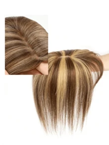 女士刘海发夹式假发，真人发丝，8x12网状底，30克，自然无痕轻盈，可增加发量以替换假发片 - S4/27 - 查看 4