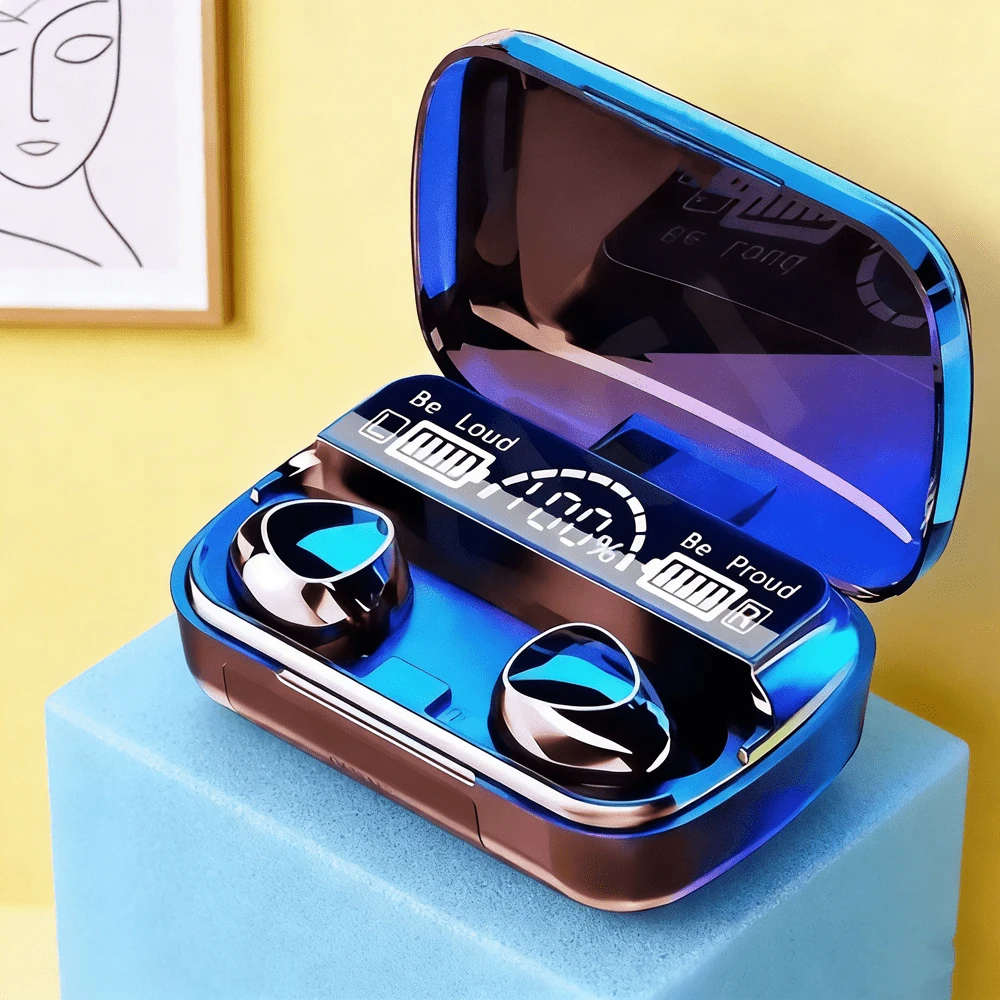 Auriculares Bluetooth M10 con pantalla digital LED, sonido estéreo HiFi, auriculares inalámbricos para música y juegos - Negro - Ver 1