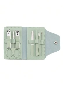 Manicure Set, Stainless Steel Nail Clipper Set, Professional Grooming Kit, Facial, Hand And Foot Skin Care And Nail Care Tools, With Leather Travel Storage Case - Green - View 15