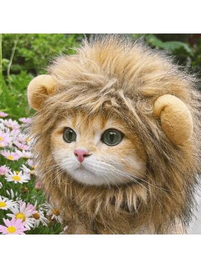 Pet Cat Dog Lion Wig Headpiece Rabbit Ear Funny Headband Costume Accessories For Halloween Dress Up