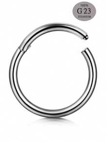 CIZME 1pc G23 Titanium Hinged Segment Ring, Titanium Nose Ring 20G 16G 14G, Diameter 5mm To 12mm, Suitable For Cartilage, Helix, Tragus, Inner Conch, Rook And Septum Piercing, Body Piercing Jewelry - Titanium Hinged - View 60