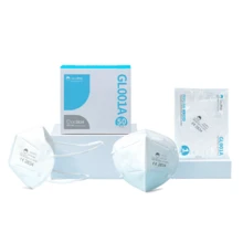 Máscaras protectoras FFP2, 50 piezas empaquetadas individualmente con diseño de banda para la cabeza, con una estructura de cinco capas transpirable y cómoda, adecuada para uso adulto (para protección diaria, no para uso médico) - A - Ver 2