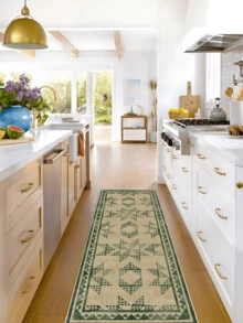 1pc Rug/Carpet/Area Rug/Bath Mat/Bath Rug/Door Mat/Runners/Runner Rug, Nordic Modern Creative - Abstract Geometric Diamond Pattern Hallway Long Runner Rug, Suitable For Bathroom, Kitchen, Entryway, Corridor, Bedside, Living Room, Bedroom, Soft & Washable, Home Decor - Multicolor - View 4