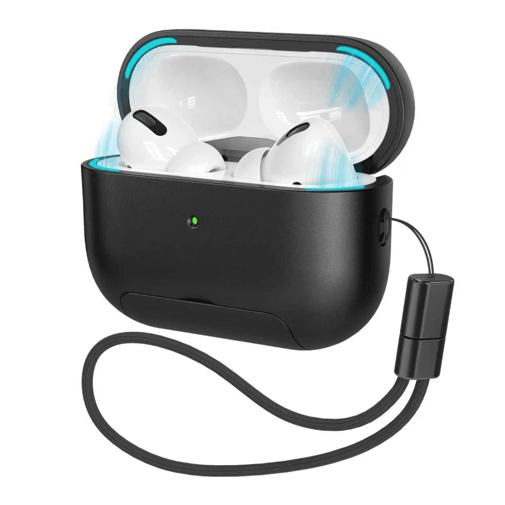 Keychain,Lanyard RFUNGUANGO Pro 2nd/1st Generation Case With Cleaning Kit (HaloLock), Anti-Slip Adjustable Kickstand, Anti-Fingerprint Coating & Precision, Full Drop Protection Cover With Lanyard - Black - View 1