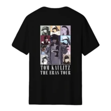 Tom Kaulitz The Eras Tours Short Sleeved T-Shirt German Rock Band Tokyo Hotel Pattern Hoodie Men's And Women's Hip Hop Punk Gothic Oversized Sweatshirt - 黑色 - 查看 5