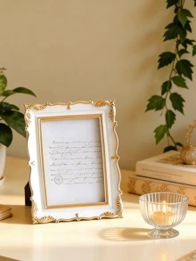 1 khung ảnh treo tường trang trí bằng nhựa chạm khắc kiểu Châu Âu cổ điển. - Nhiều màu - Xem 4