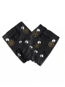 2 chiếc găng tay Steampunk, găng tay hở ngón phong cách Gothic cổ điển bằng da PU có họa tiết bánh răng, thích hợp cho nhập vai và hóa trang. Loại găng tay hở ngón phong cách Gothic cổ điển này hoàn hảo cho trang phục nhập vai, khiêu vũ, hip-hop, các bữa tiệc hóa trang, biểu diễn, múa cột, các buổi hòa nhạc, lái xe, đạp xe, đi xe máy, v.v. (Màu đen ngẫu nhiên) - màu đen - Xem 14