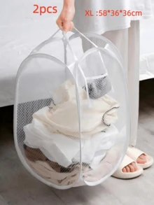 Cesta de lavandería plegable, diseño minimalista, transpirable, portátil, cesto de lavandería a prueba de humedad - Negro - Ver 16