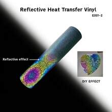 Cuộn decal chuyển nhiệt phản quang cầu vồng, thích hợp để tự làm áo thun - Co giãn, chống thấm nước, giặt máy được, dễ cắt, ủi lên vải. - X - Xem 13