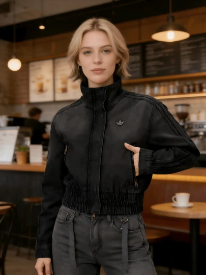 Adidas 女士夹克/外套，舒适轻便，休闲户外运动夹克