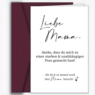 1 张精美的德式贺卡，送给妈妈、奶奶和姐妹——母亲节及日常使用皆宜，触感卡通设计，优质纸张，也适合圣诞节和日常问候 | 卡通插画 | 优质纸张