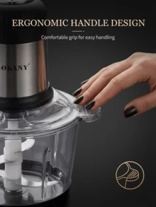 3升不锈钢电动绞肉机，配备4个锋利刀片，可绞碎肉类、蔬菜、水果和坚果。SOKANY - 日規A型插(100V) - 查看 9