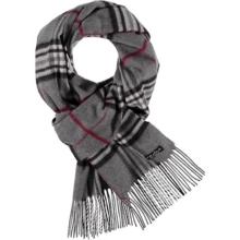 Cashmink Scarf 35 X 200 Cm - Softer Than Cashmere - Checkered Scarf For Women And Men - Perfect For Autumn And Winter - 灰色 - 查看 3