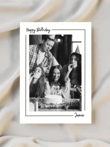 Personalized Birthday Photo Greeting Card, Customized Birthday Card, Birthday Photo Memento, Personalized Birthday Card, Add Photo Greeting Card, Best Friend Birthday Card - A - View 7